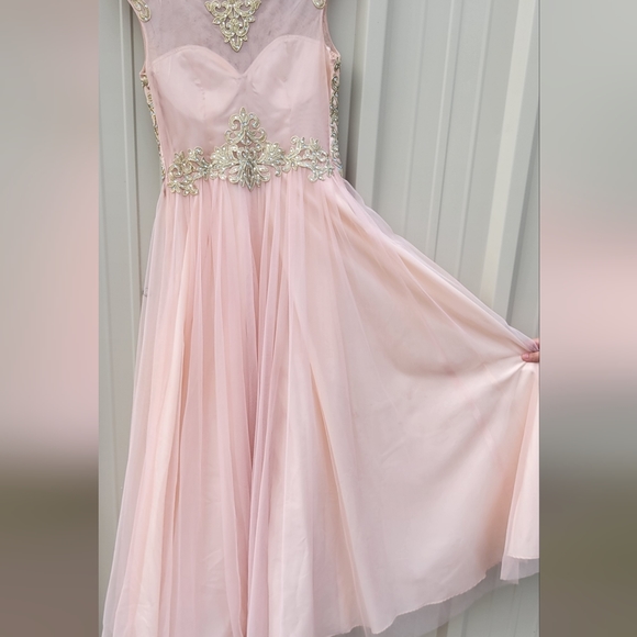 Pink Gold Prom Dress - Picture 4 of 6